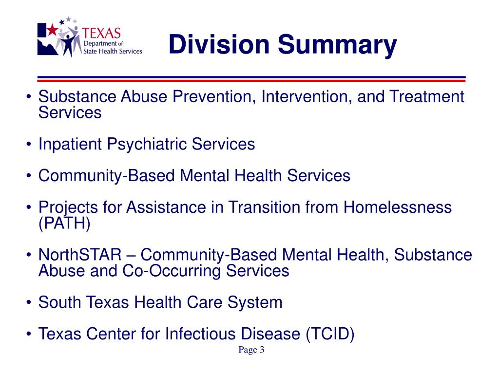 PPT - Mental Health and Substance Abuse Services PowerPoint