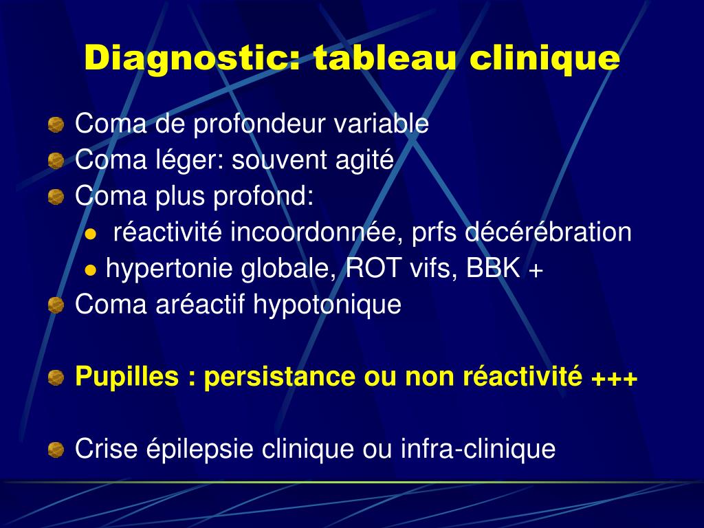 PPT - Encéphalopathie post anoxique: diagnostic et prise en charge  PowerPoint Presentation - ID:875666