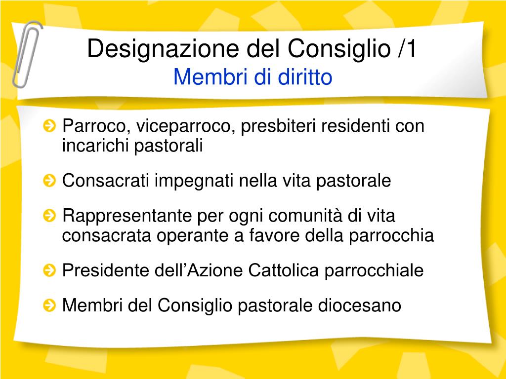 Consiglio Pastorale Parrocchiale Diritto Canonico PPT - Il Consiglio Pastorale Parrocchiale PowerPoint Presentation, free