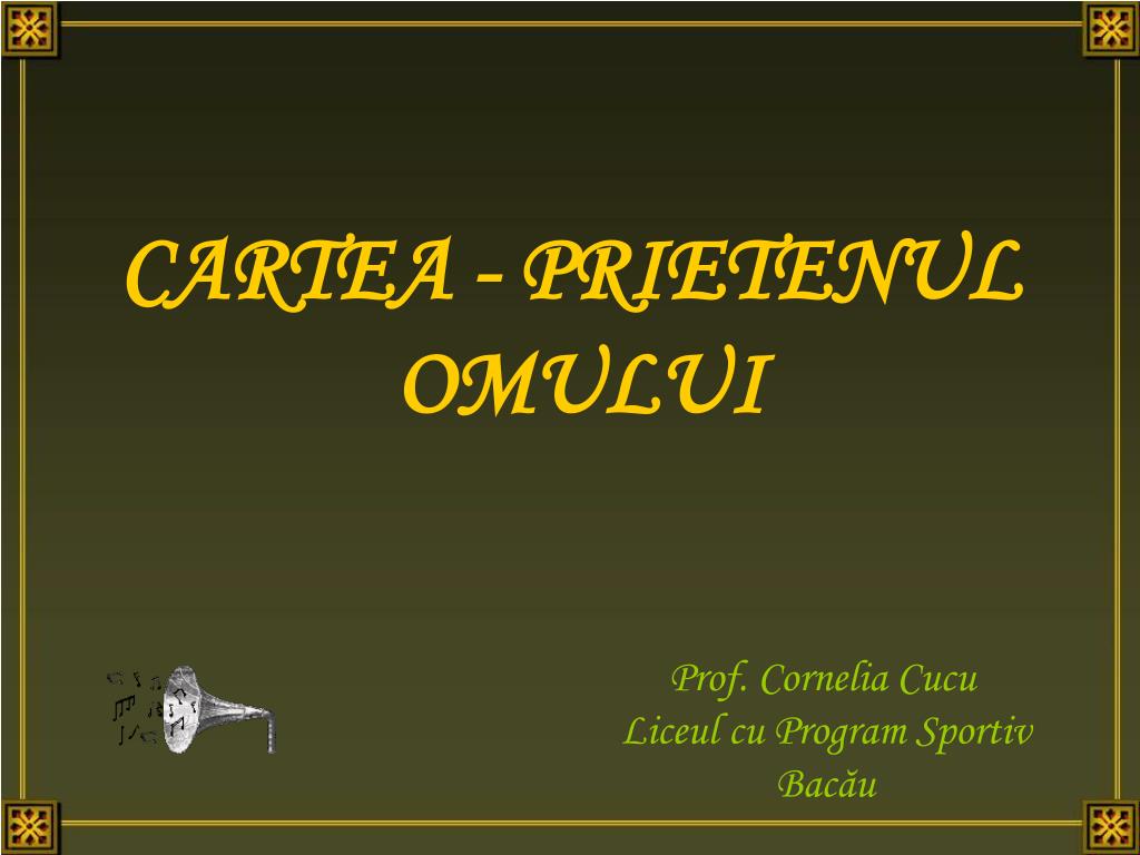 - CARTEA - OMULUI PowerPoint Presentation, free download - ID:878862
