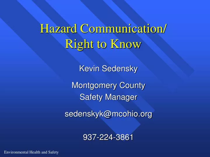PPT - Hazard Communication/ Right to Know PowerPoint Presentation, free ...