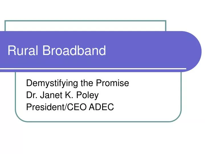 rural broadband n.