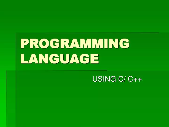 PPT - PROGRAMMING LANGUAGE PowerPoint Presentation, free download - ID ...