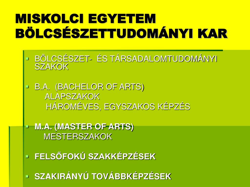 PPT - MISKOLCI EGYETEM PowerPoint Presentation, free download - ID:882936