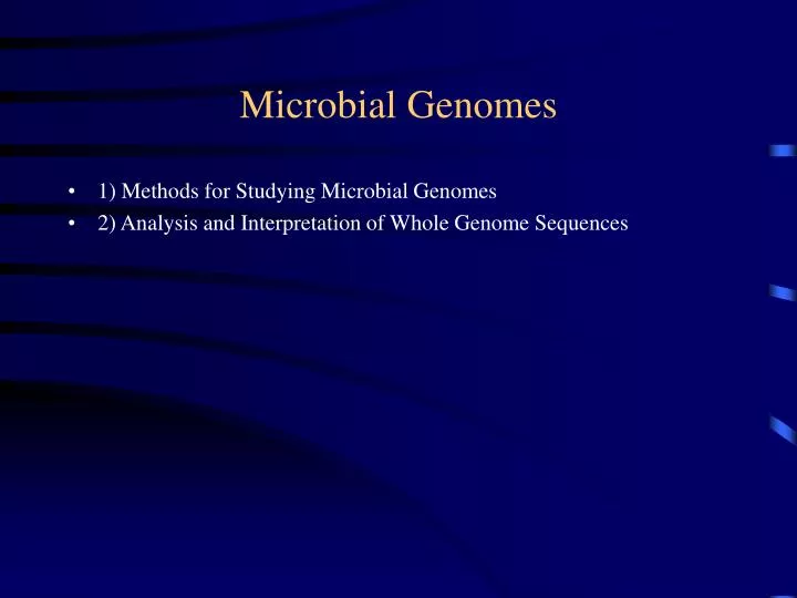 microbial genomes n.