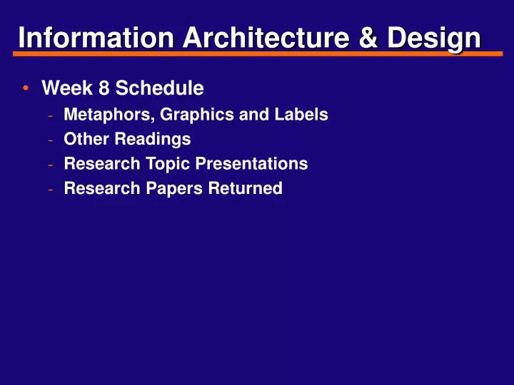 information architecture design n.