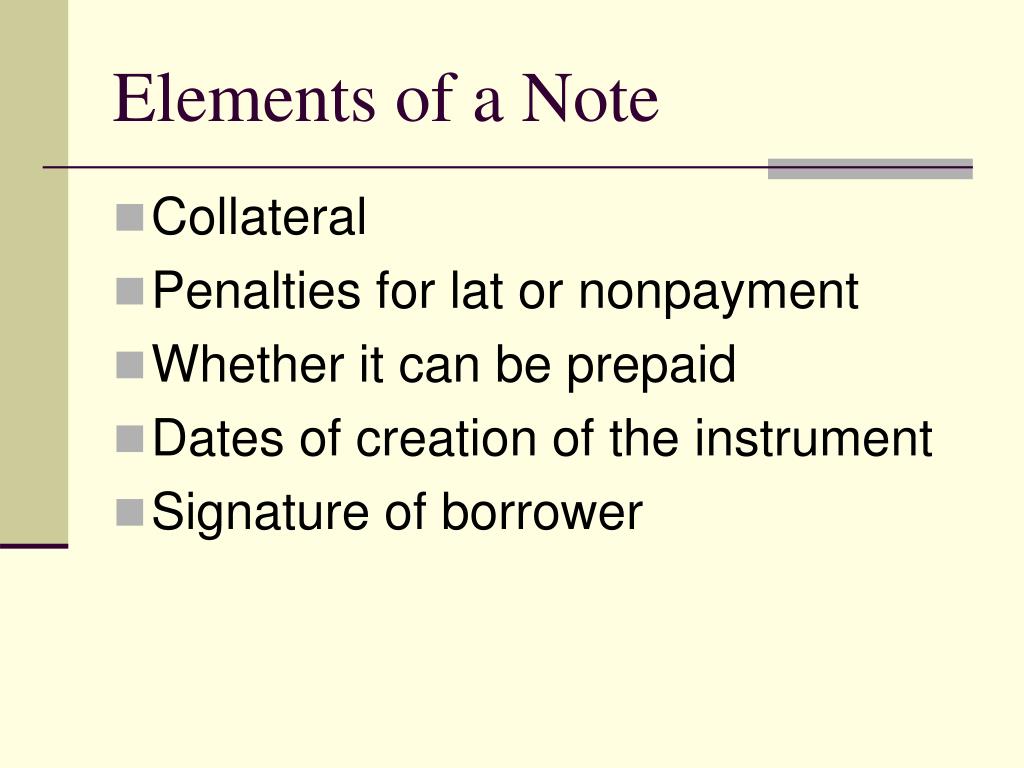 Components Oa A Note PPT - Agribusiness Loans: Legal Issues, Terms, and Interest Rates ...