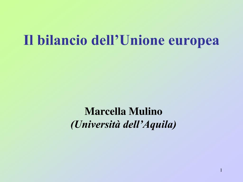 PPT - Il bilancio dell'Unione europea PowerPoint Presentation, free  download - ID:884437