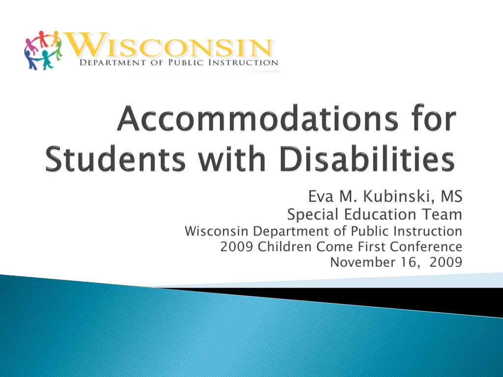 presentation accommodations for students with disabilities
