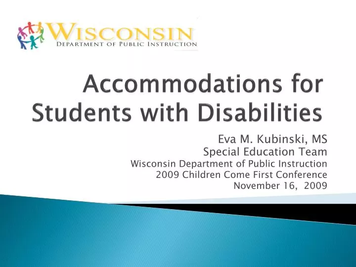 PPT for Students with Disabilities PowerPoint