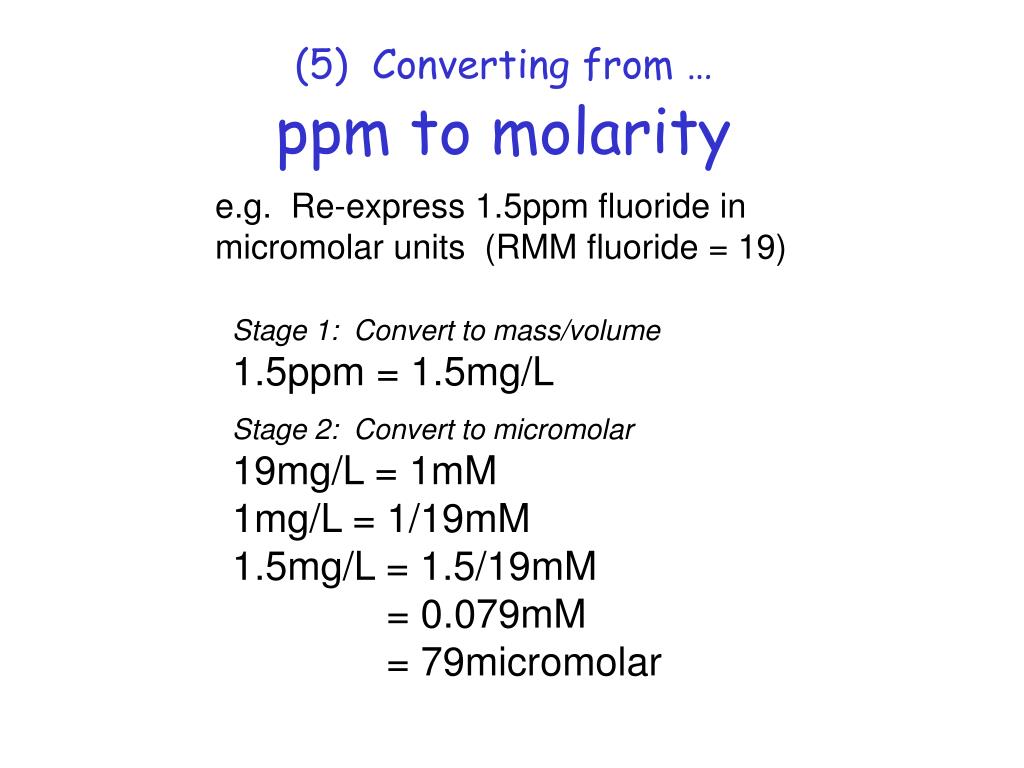 molarity-to-ppm-calculator-slideshare