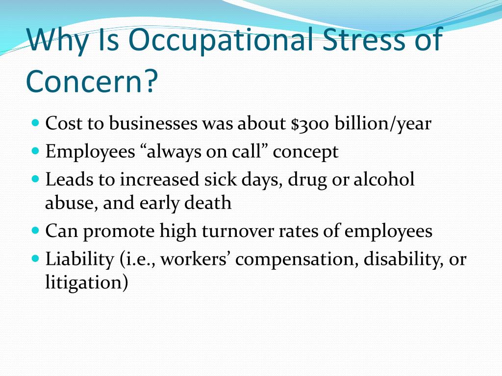 occupational stress dissertation topics
