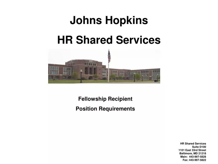 PPT Johns Hopkins HR Shared Services PowerPoint Presentation, free