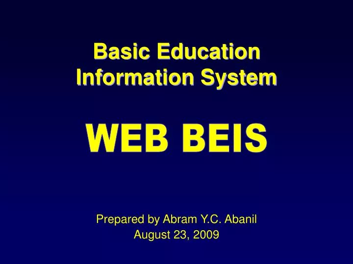 PPT Basic Education Information System PowerPoint