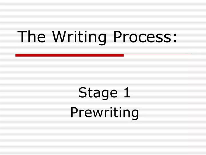 PPT - The Writing Process: PowerPoint Presentation, free download - ID ...