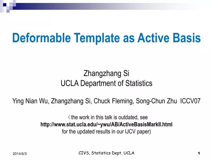 ppt - deformable template as active basis zhangzhang si ucla ppt - deformable template as active basis zhangzhang si ucla, Presentation templates