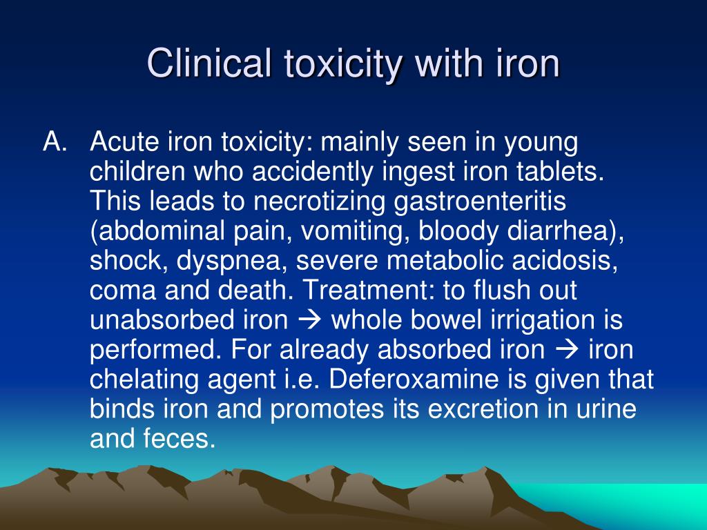 iron toxicity antidote