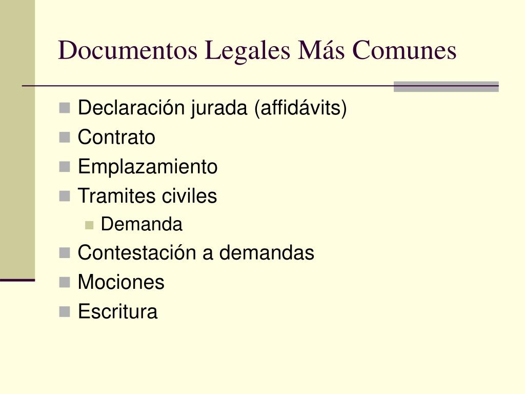 PPT Documentos Legales PowerPoint Presentation Free Download ID