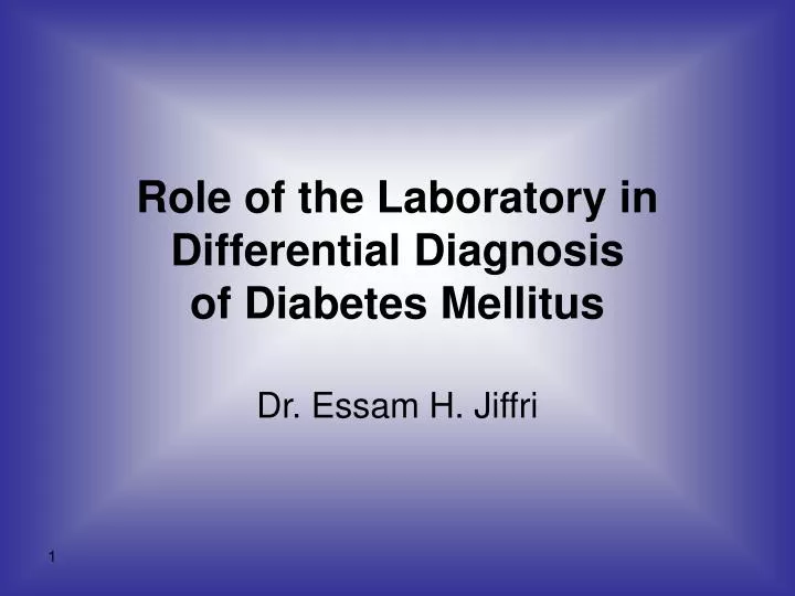 diabetes mellitus diagnosis ppt)
