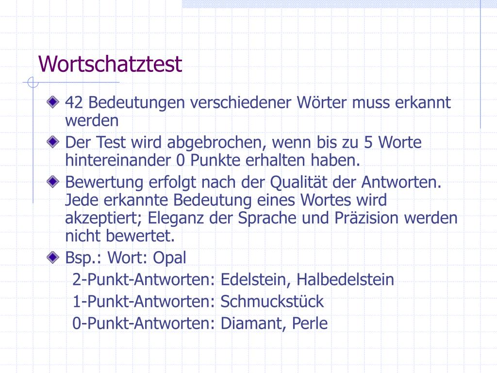 PPT - Hamburg- Wechsler-Intelligenztest für Erwachsene PowerPoint  Presentation - ID:890338