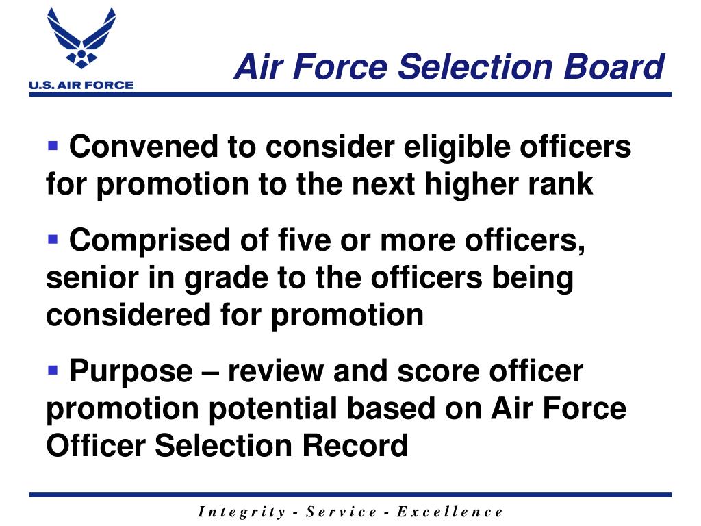 PPT Ergonomic for the Air Force Officer Promotion