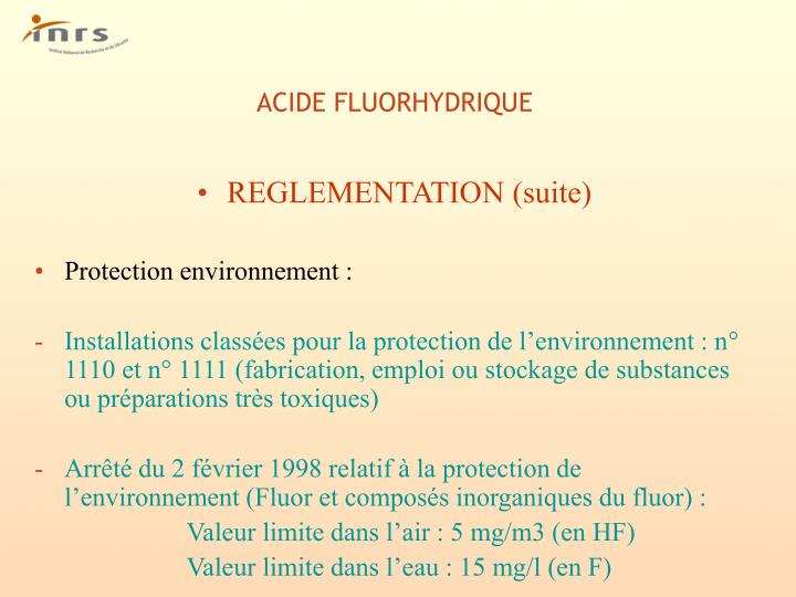 PPT - Risques et réglementations liés à l’utilisation des acides ...