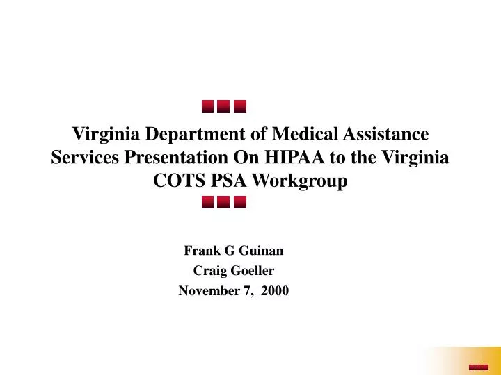 PPT Virginia Department of Medical Assistance Services Presentation
