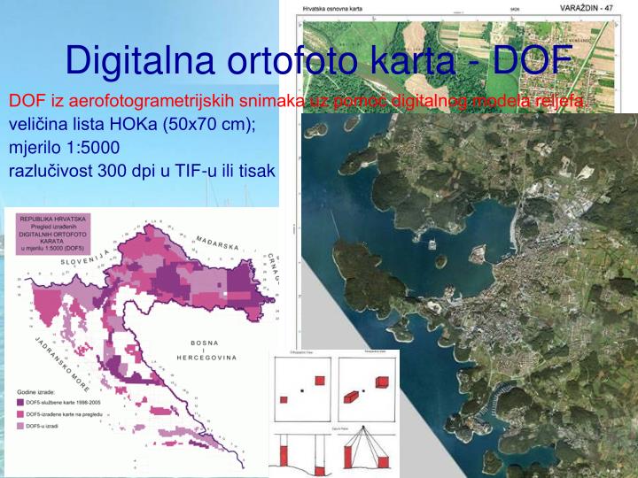 ortofoto karta PPT   Geodetsko kartografske podloge za oceanografske istraživačke  ortofoto karta