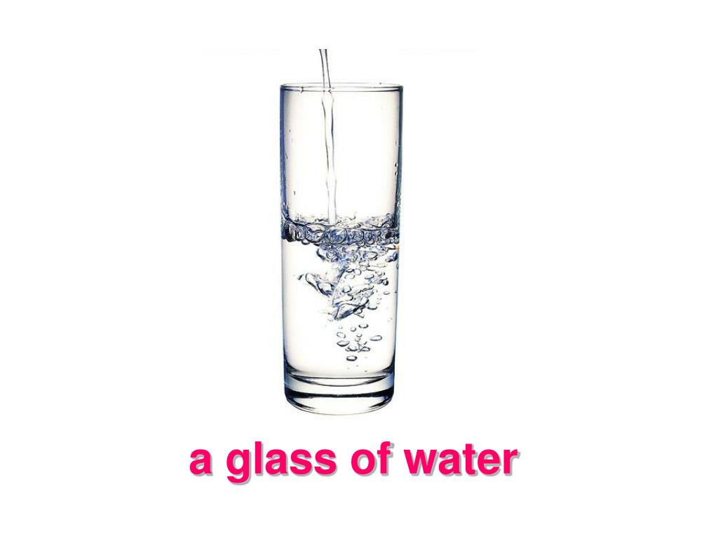 glass of water presentation