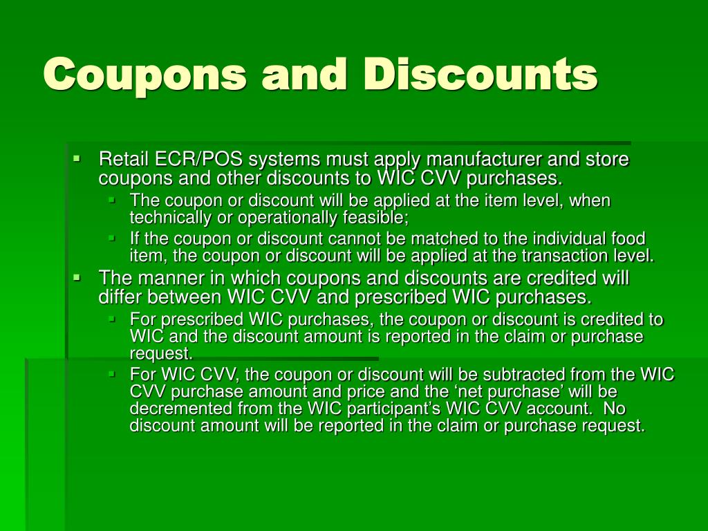 PPT WIC FRUITS AND VEGETABLES CASH VALUE VOUCHER (CVV) PowerPoint