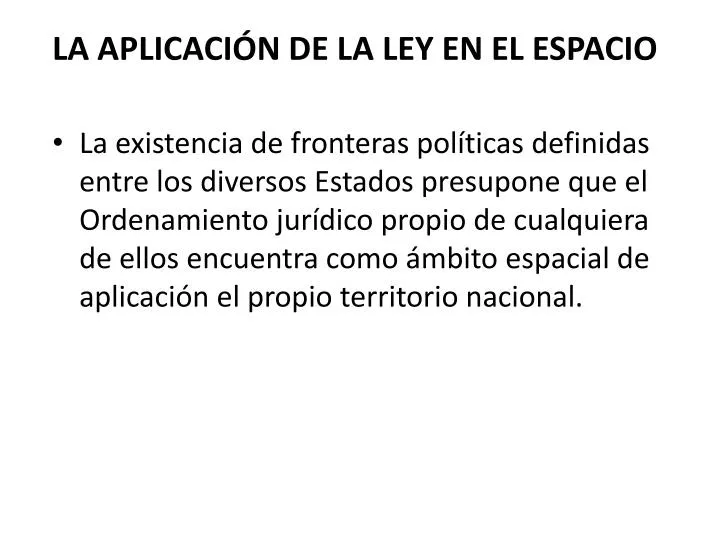 Aplicación De La Ley En El Espacio www.slideserve.com