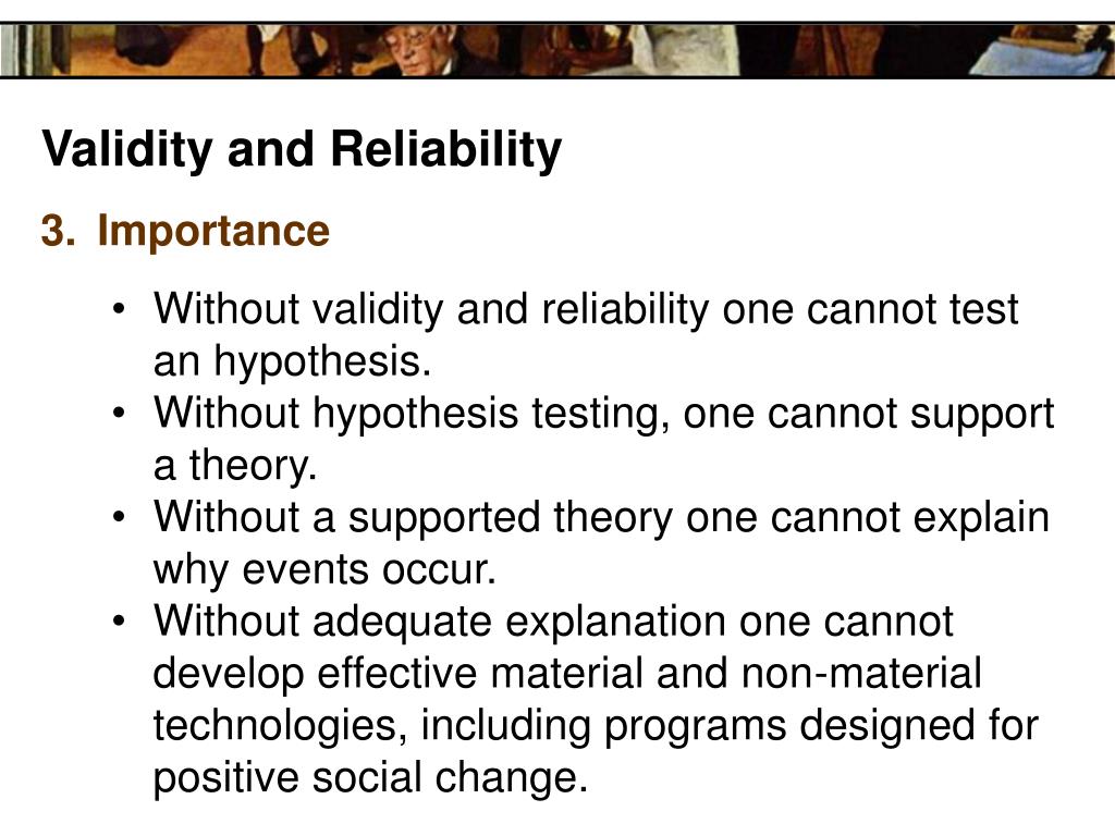 importance of reliability and validity