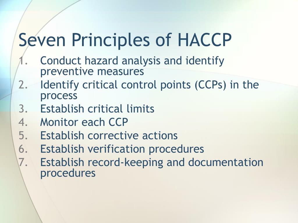 haccp powerpoint presentation free download