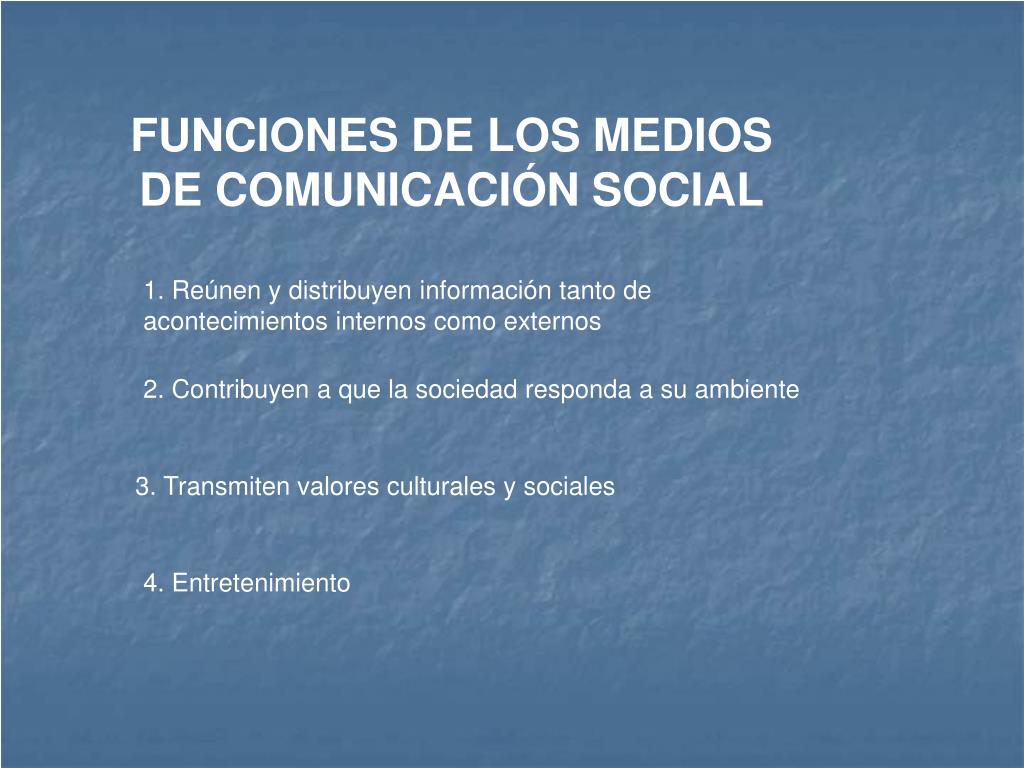 PPT - LOS MEDIOS DE Comunicacion SOCIAL PowerPoint Presentation, free  download - ID:893960