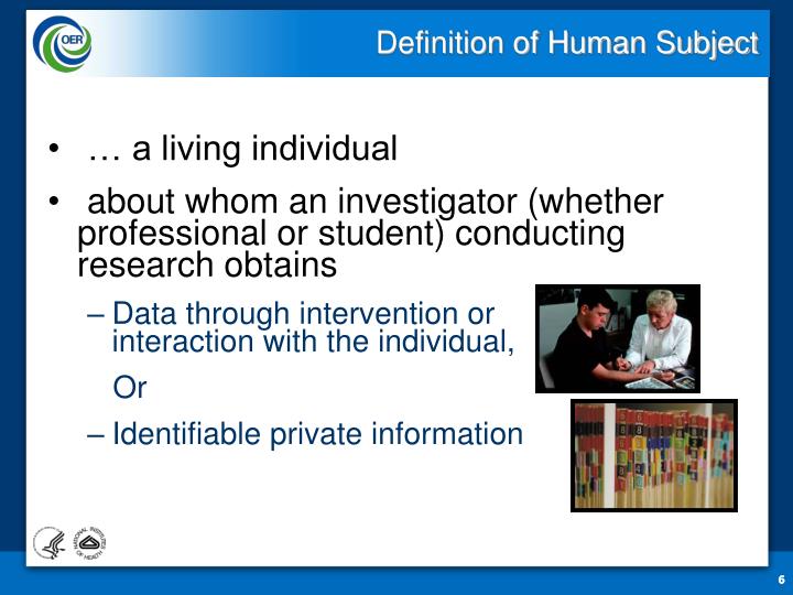 Definition Of Research With Human Subjects - DEFINITIONVA