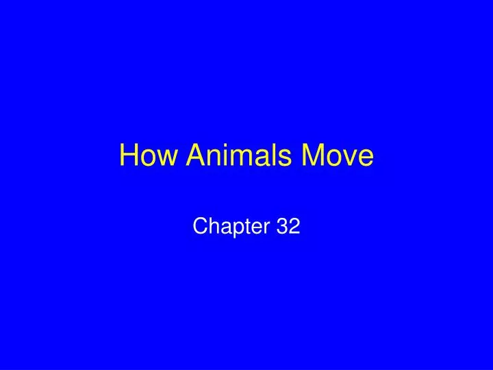 how animals move n.