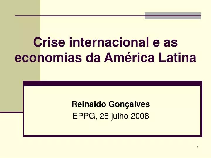 crise internacional e as economias da am rica latina n.