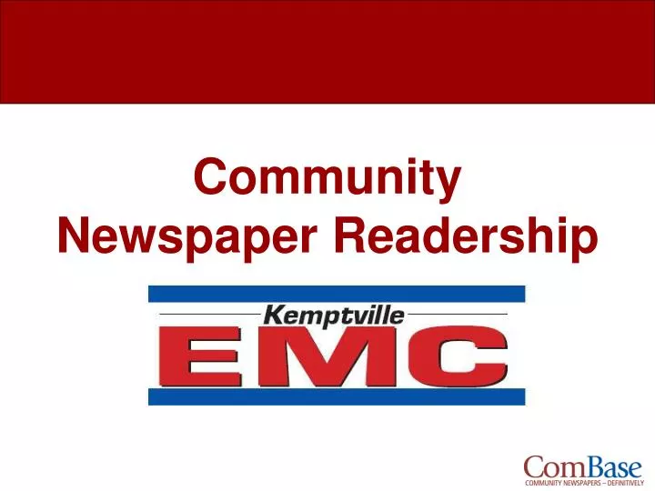 community newspaper readership n.