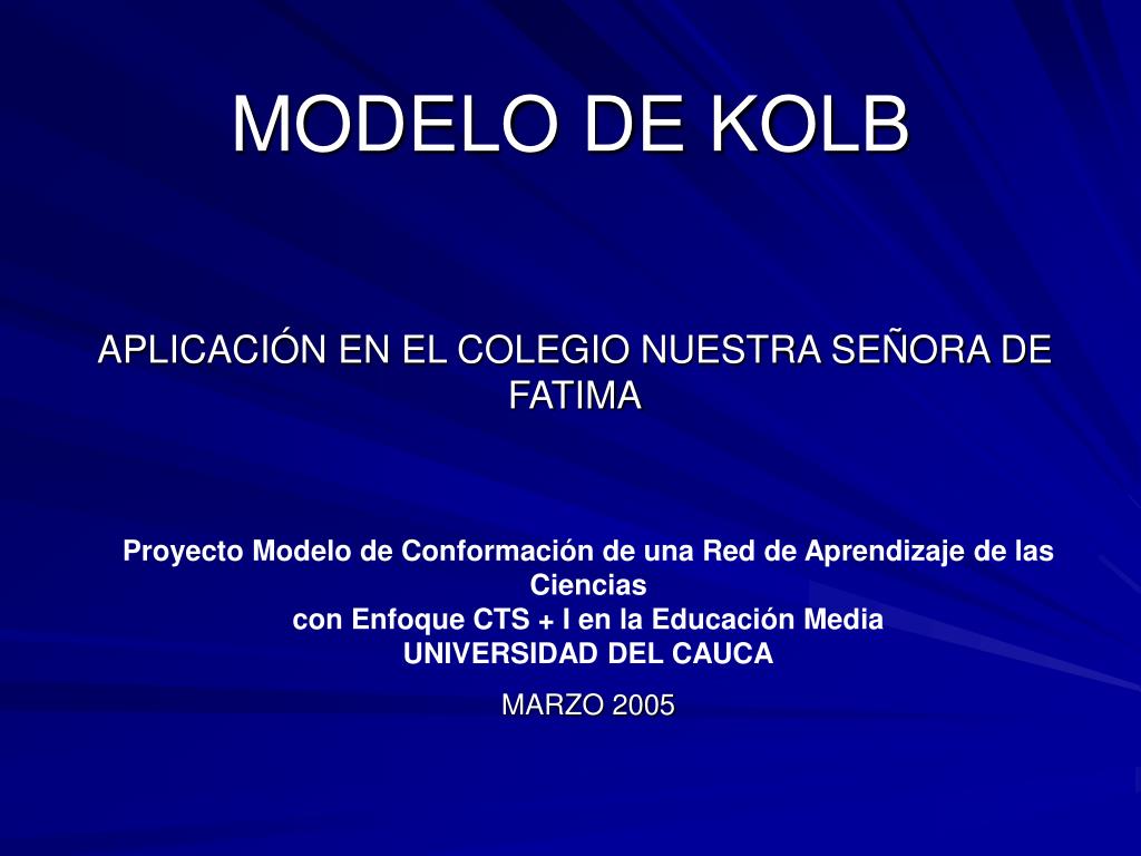 PPT - MODELO DE KOLB PowerPoint Presentation, free download - ID:897387
