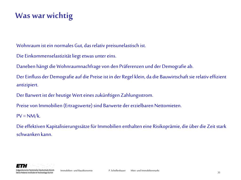 PPT - Ein einfaches Modell des Immobilienmarktes Mietmarkt ...