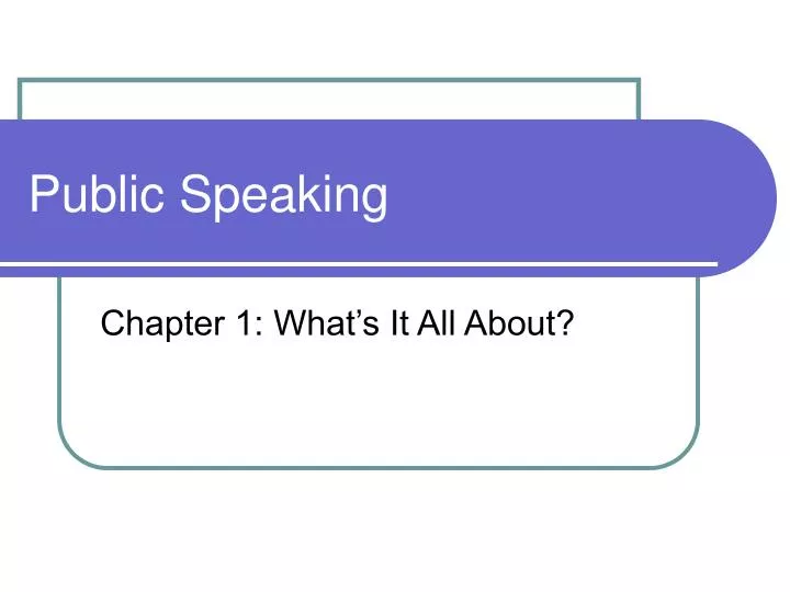 public speaking n.