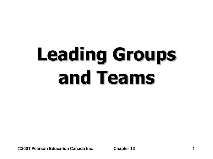 leading groups and teams n.