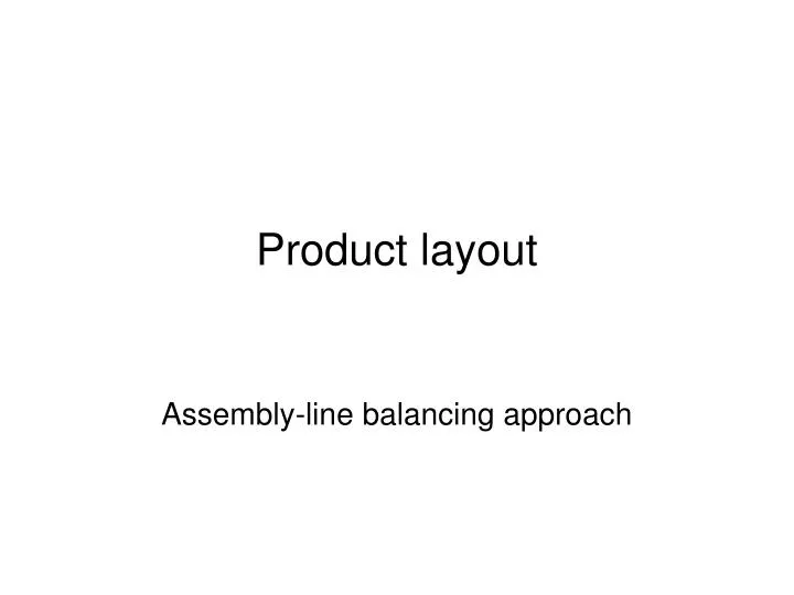 product layout n.