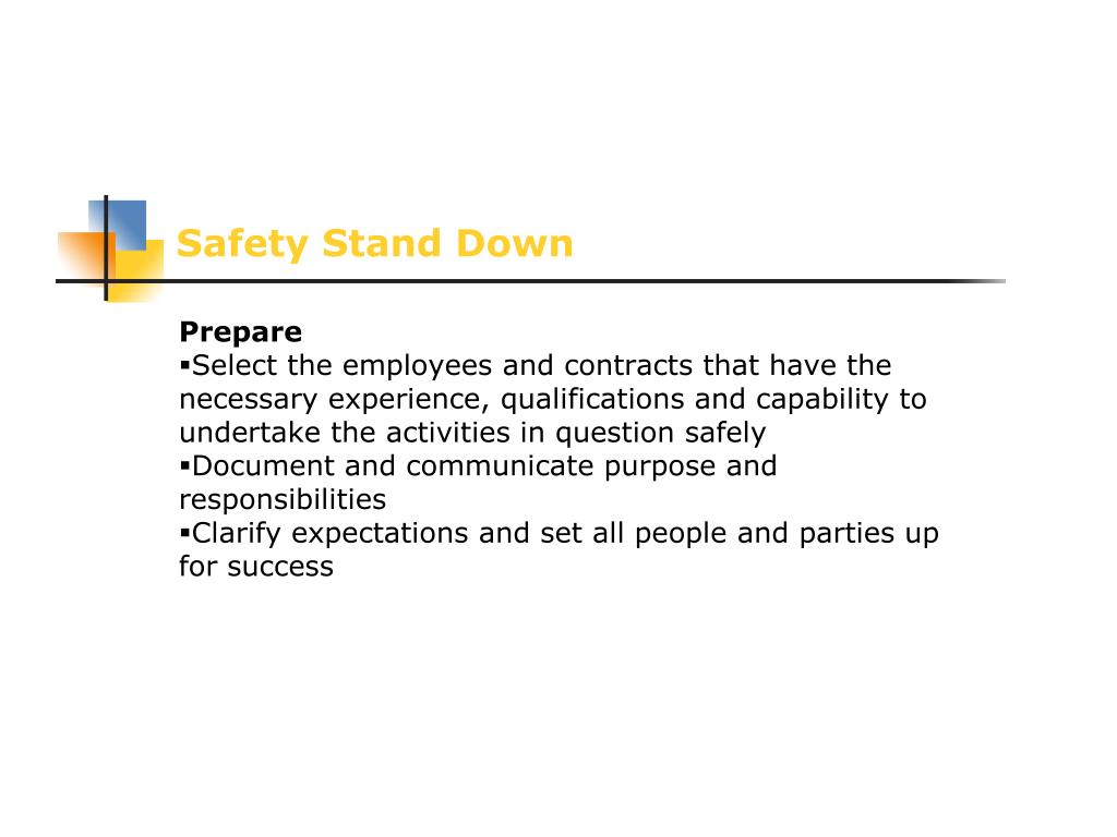 Safety Stand Down Template Safety Stand Down Template