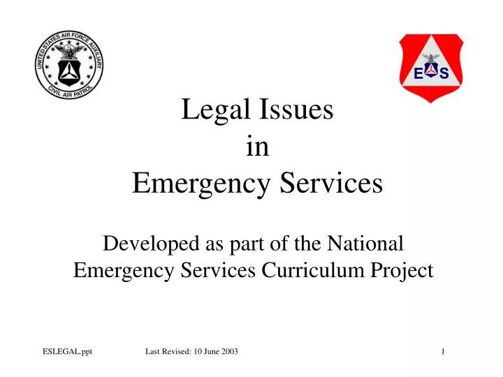 legal issues in emergency services n.