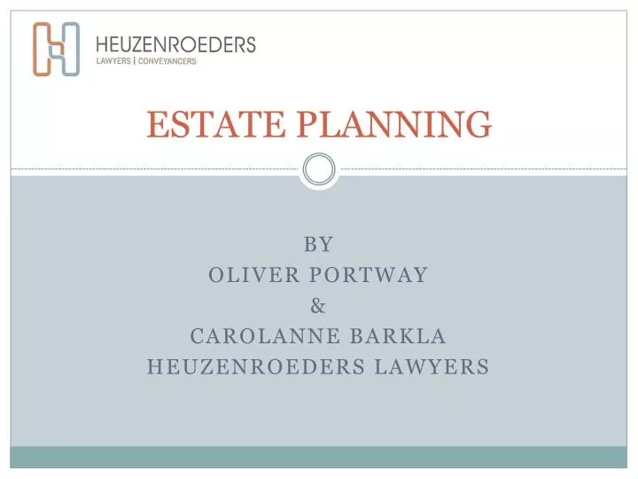 estate planning n.