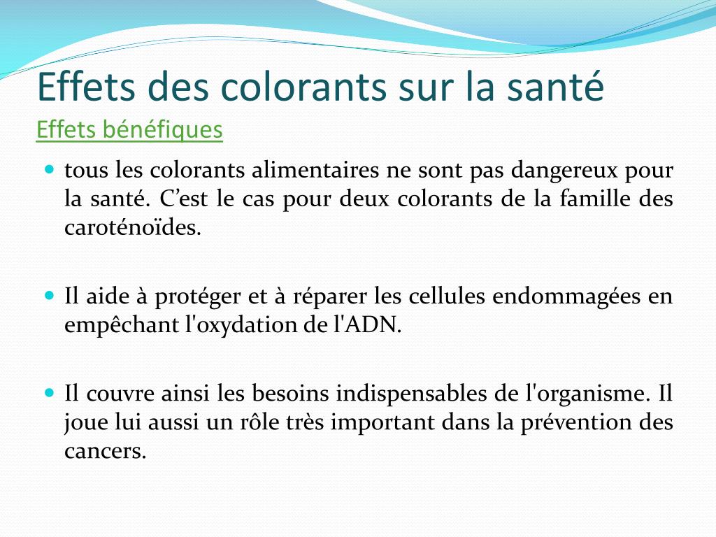 PPT - Les colorants alimentaires PowerPoint Presentation, free download -  ID:906567