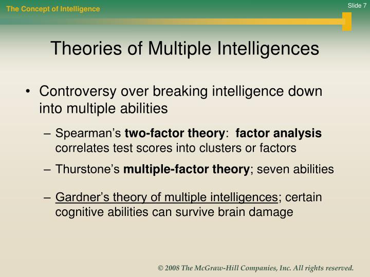 factor theory of intelligence