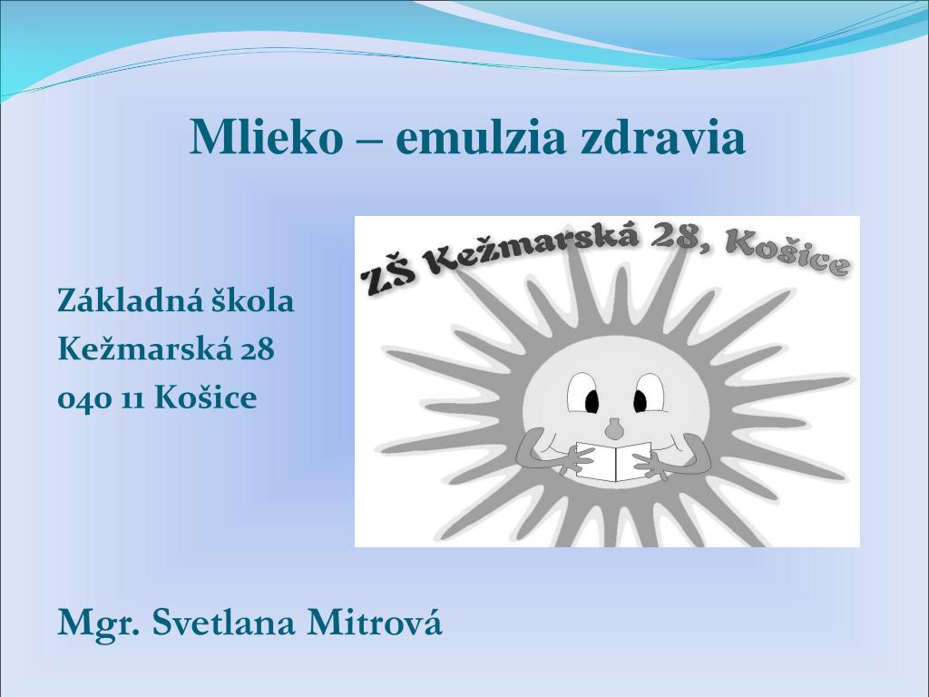 PPT - Mlieko – emulzia zdravia PowerPoint Presentation, free download -  ID:907414