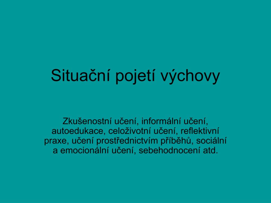 Co je to situační učení?